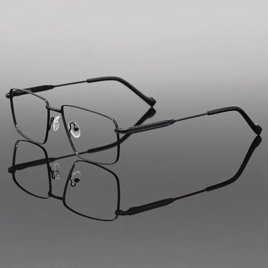 Montures de lunettes optiques en verre pour les yeux en titane pur haut de gamme