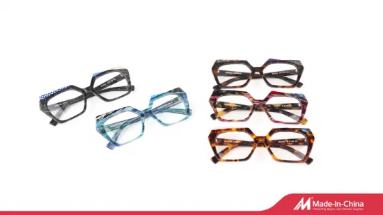 Cadres de lunettes optiques en acétate de spectacle optique de stratification vintage adaptés aux besoins du client durés